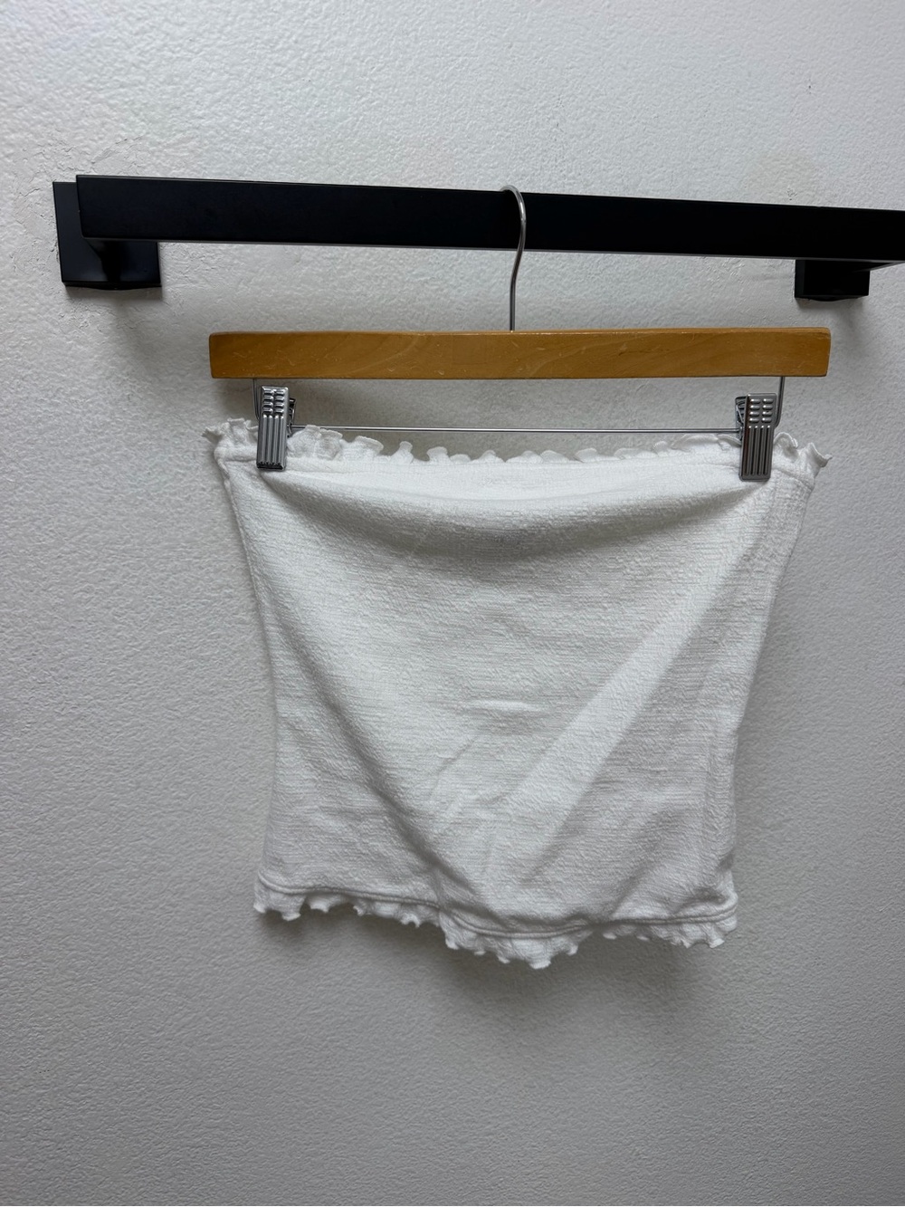 Women's Ruffle Edge Tube Top - Universal Thread White Small - Picture 5 of 7